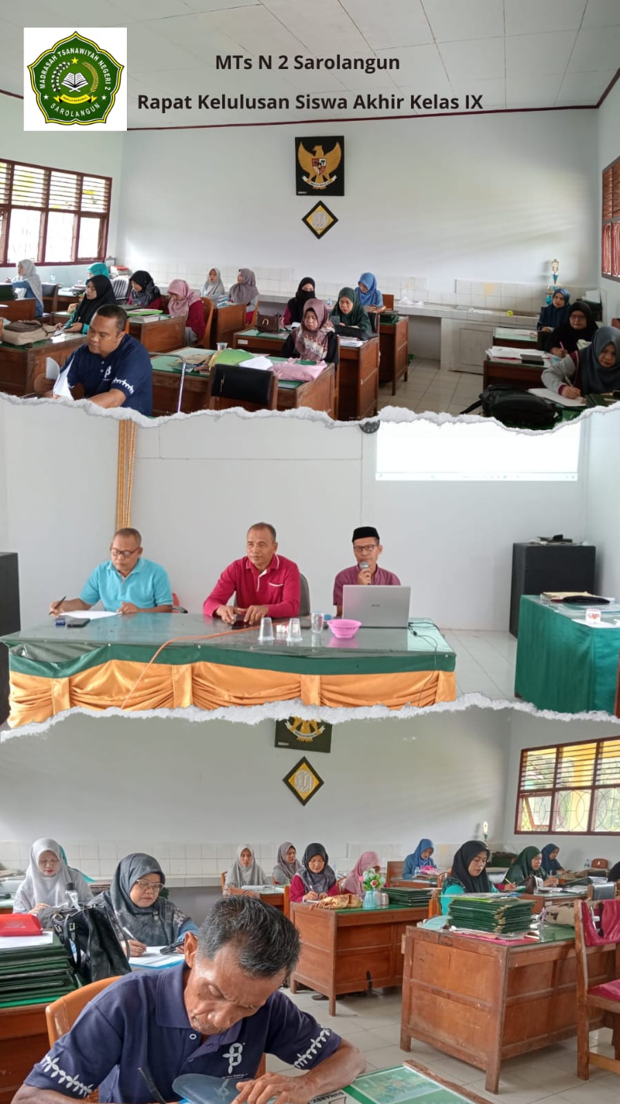 MTs NEGERI 2 SAROLANGUN RAPAT KELULUSAN KELAS IX TP.2023-2024
