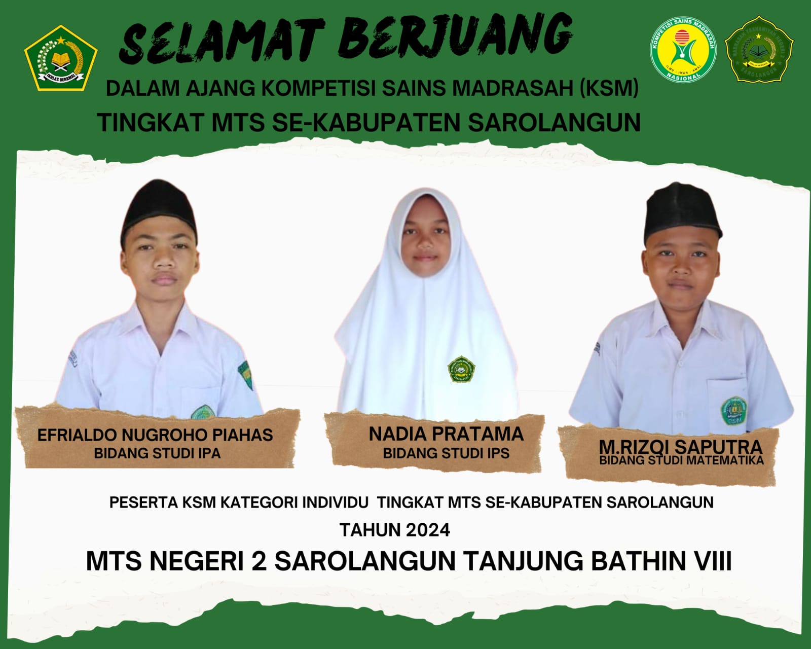 MTs Negeri 2 Sarolangun Uji Coba KSM Tahun 2024 